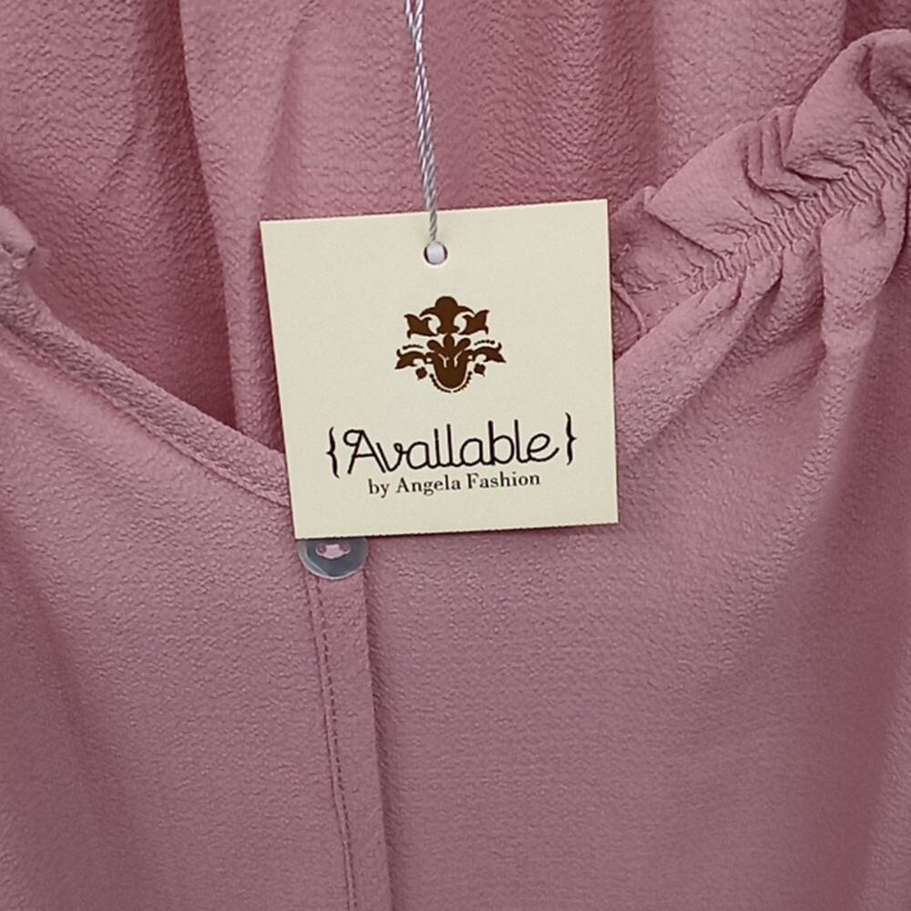 Available by Angela Fashion Women's New Pink Long Sleeve Crop Top Size Medium - Picture 3 of 14